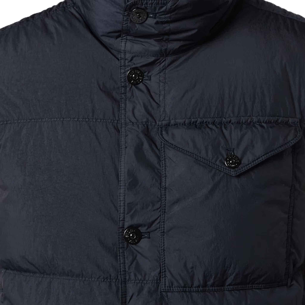 Stone Island Crinkle Reps R-NY Down Gilet in Navy Blue