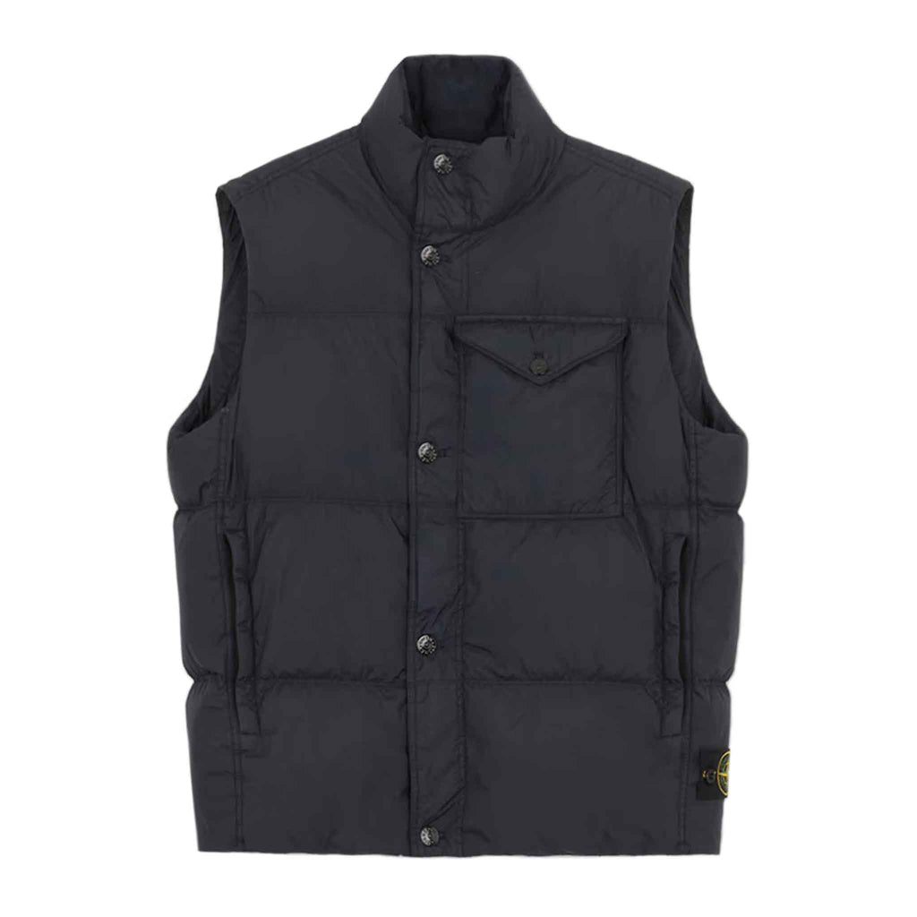 Stone Island Crinkle Reps R-NY Down Gilet in Navy Blue