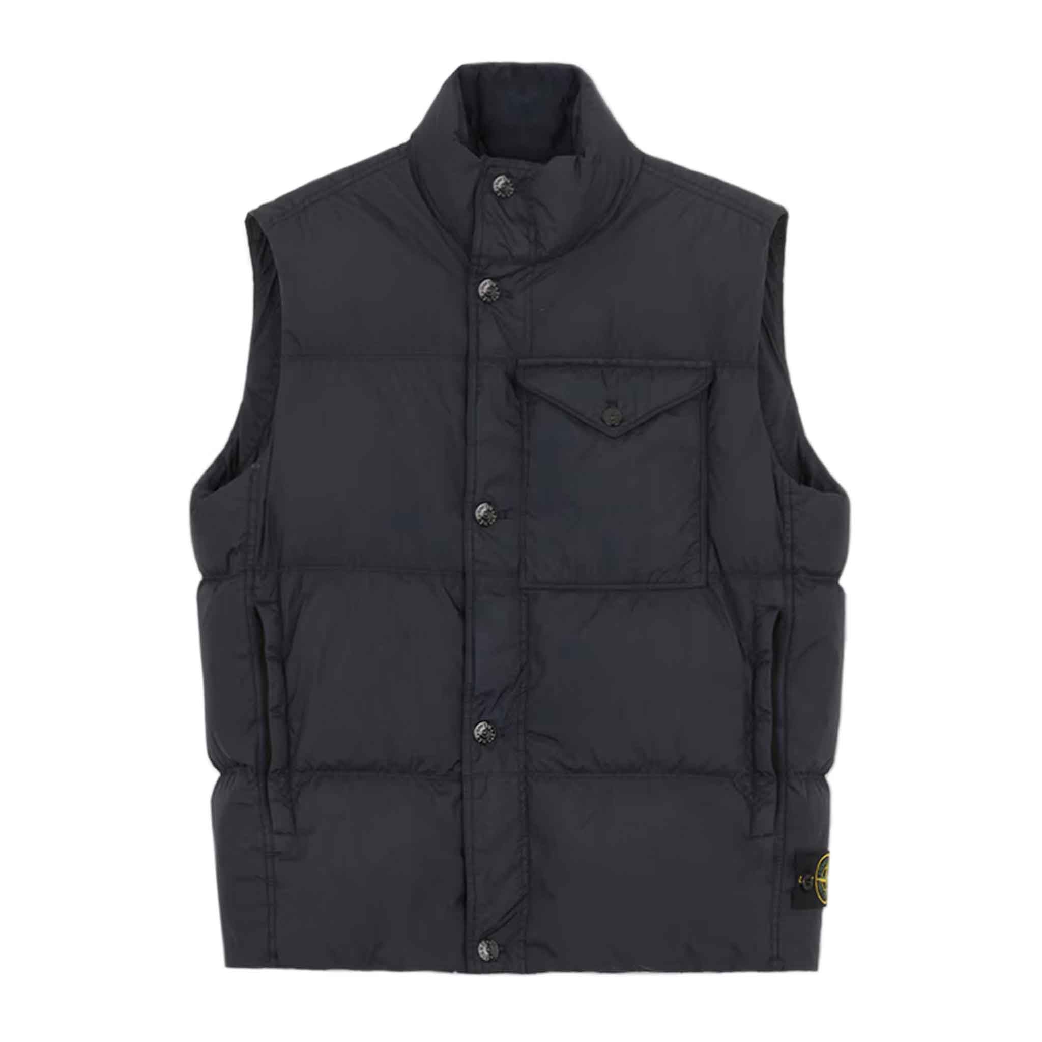 Stone Island Crinkle Reps R-NY Down Gilet in Navy Blue