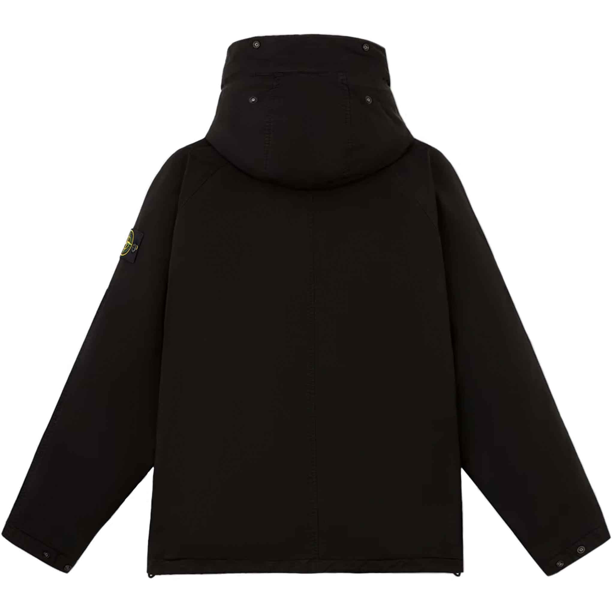 Stone Island David-TC Hooded Down Parka in Black