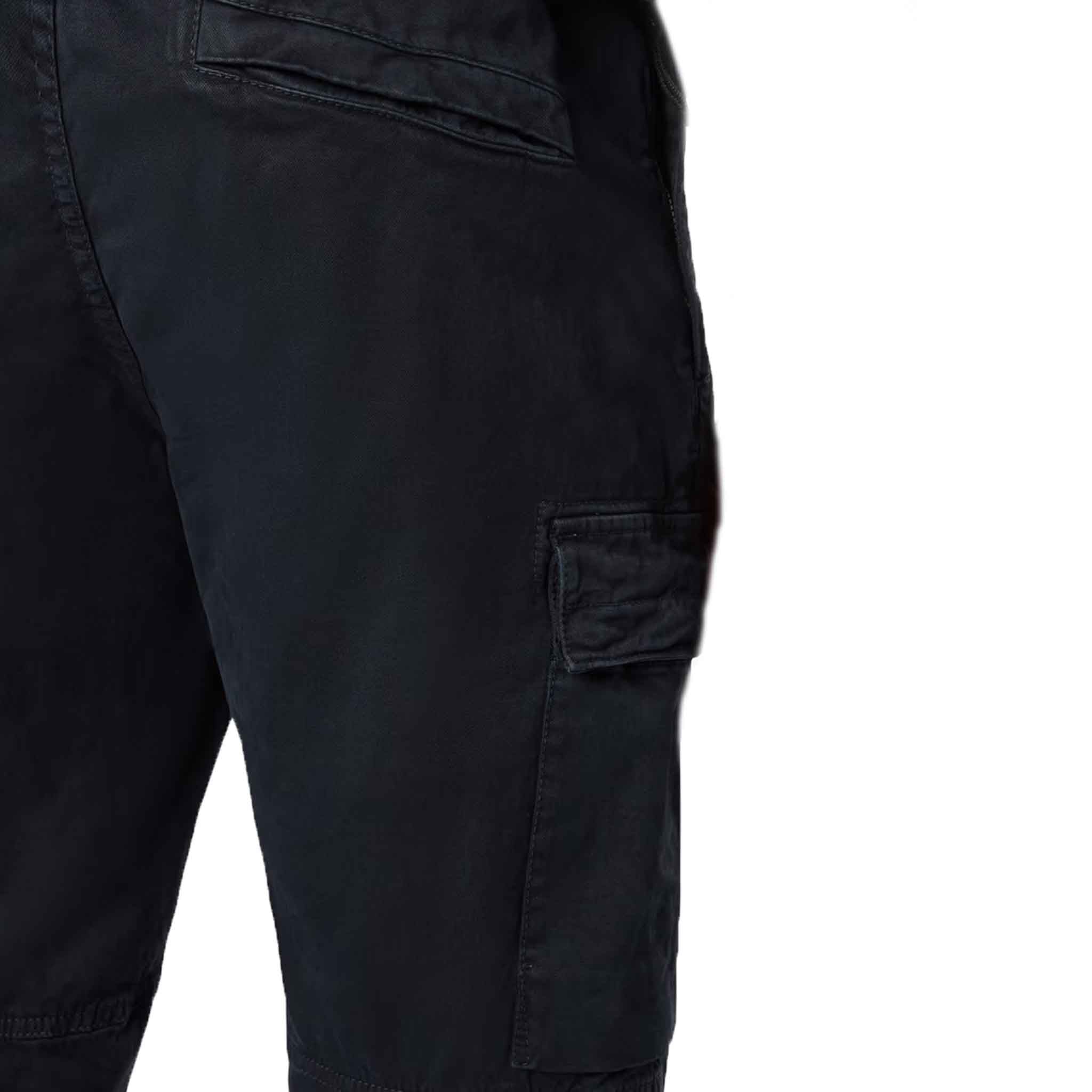 Stone Island 'Old' Effect Regular Tapered Cargo Pants in Navy Blue