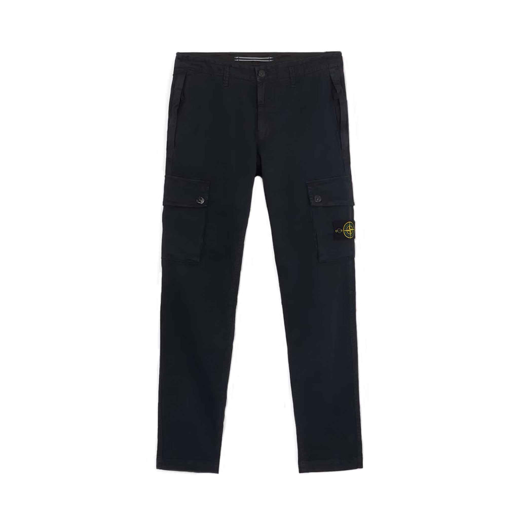 Stone Island 'Old' Effect Slim Fit Cargo Pants in Navy Blue