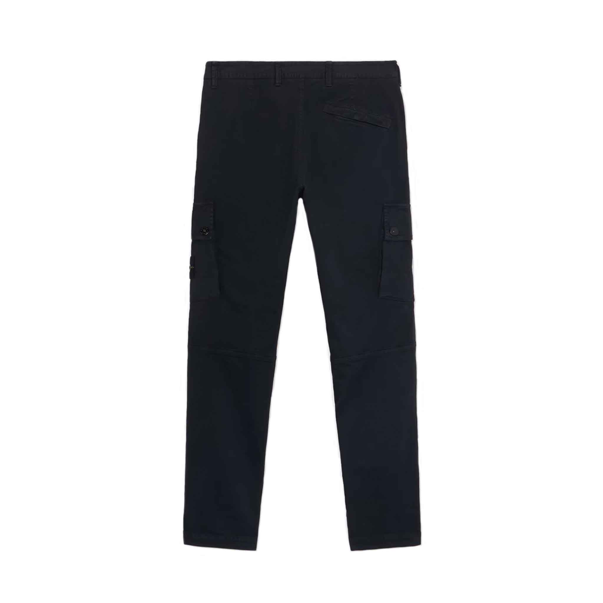 Stone Island 'Old' Effect Slim Fit Cargo Pants in Navy Blue