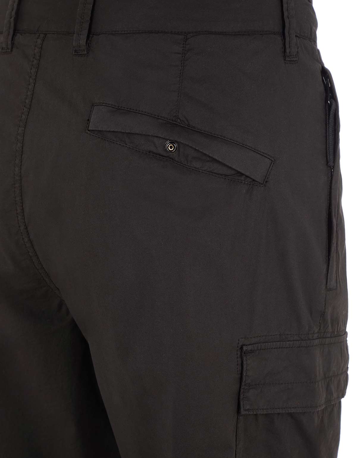 Stone Island Black Cargo Bermuda Shorts