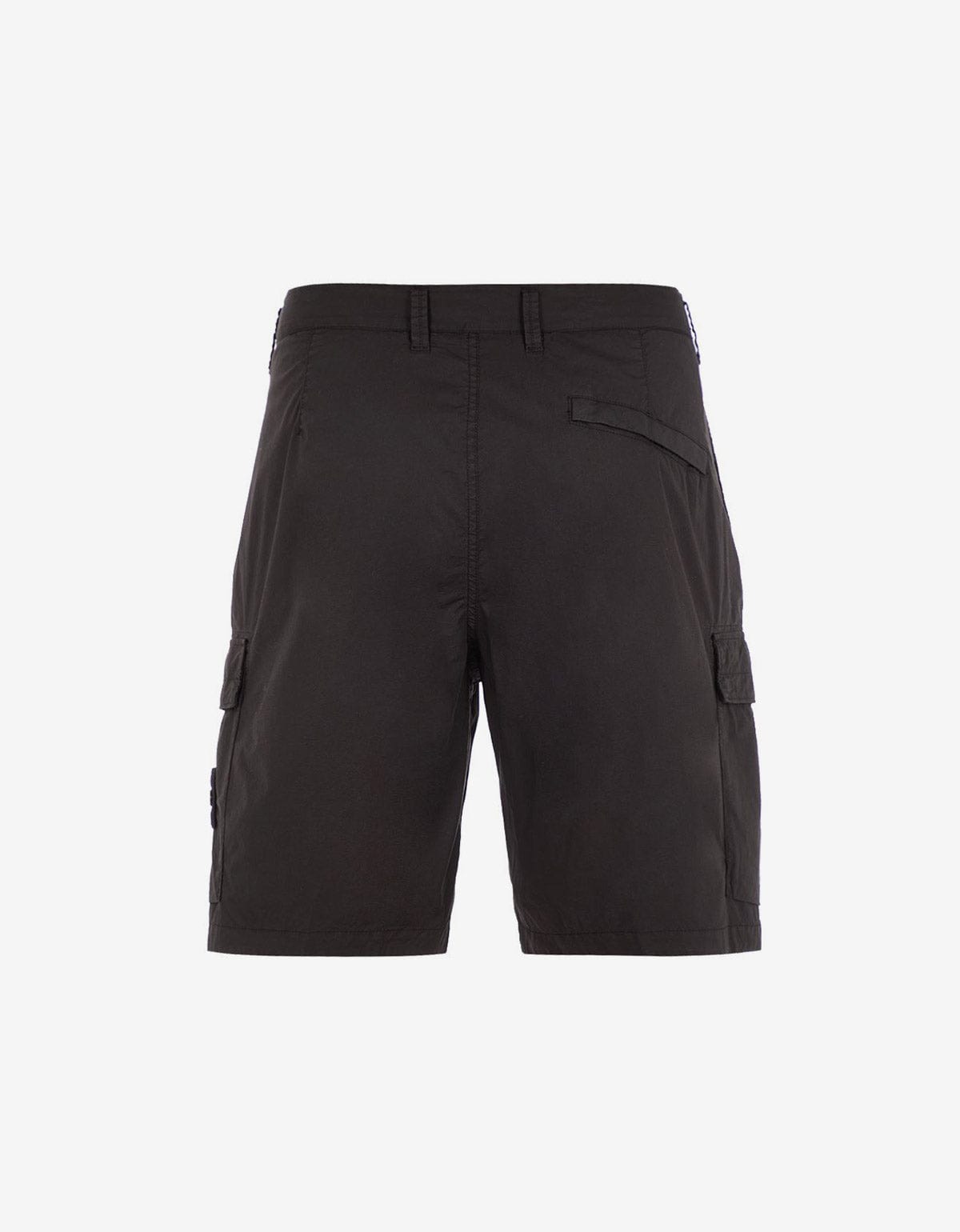 Stone Island Black Cargo Bermuda Shorts
